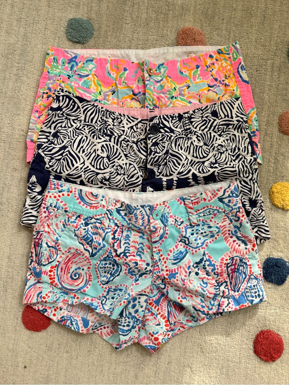 Lilly Pulitzer Neon Pink Multi Floral Shorts